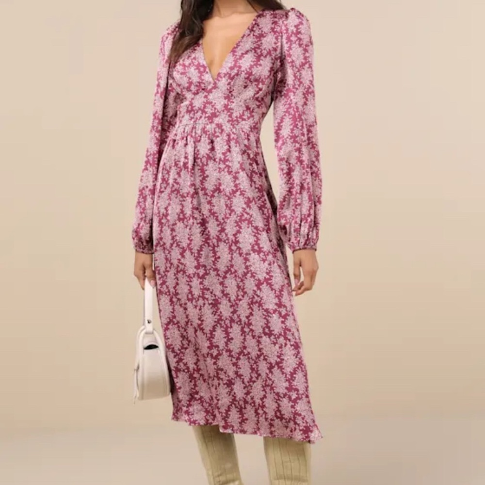 Lulu’s Floral Purple and Pink Mini Dress